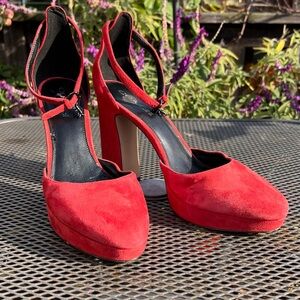 Coach Red Suede Heels